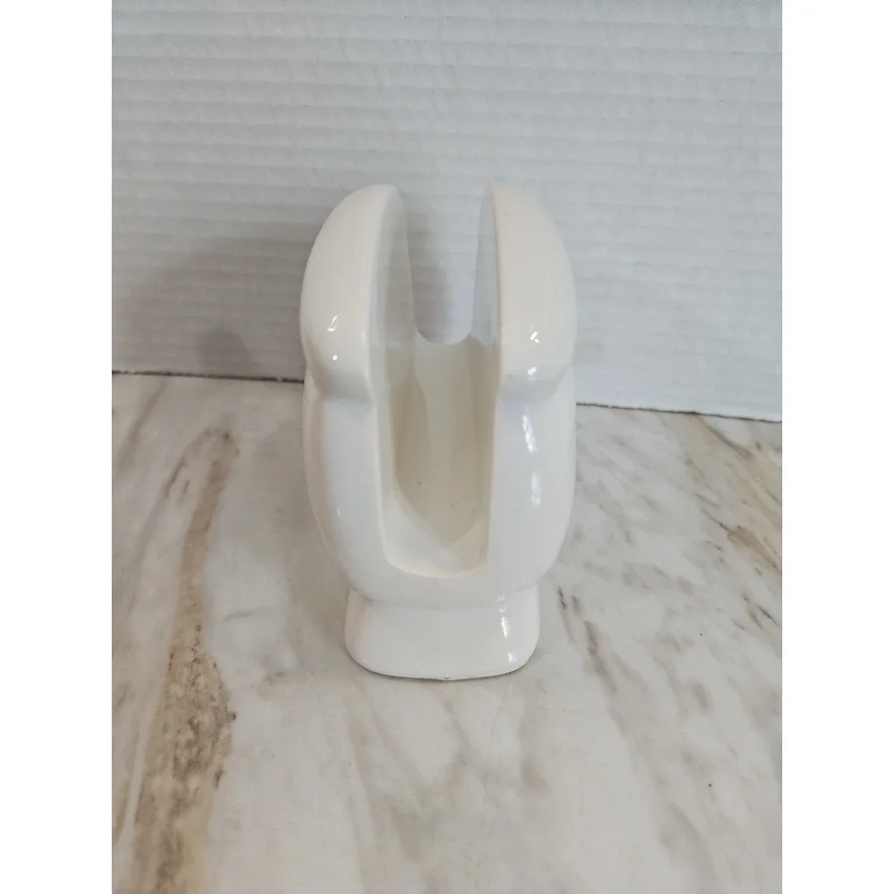 Vintage Saltera Kitchen Napkin Holder White Primary Flowers